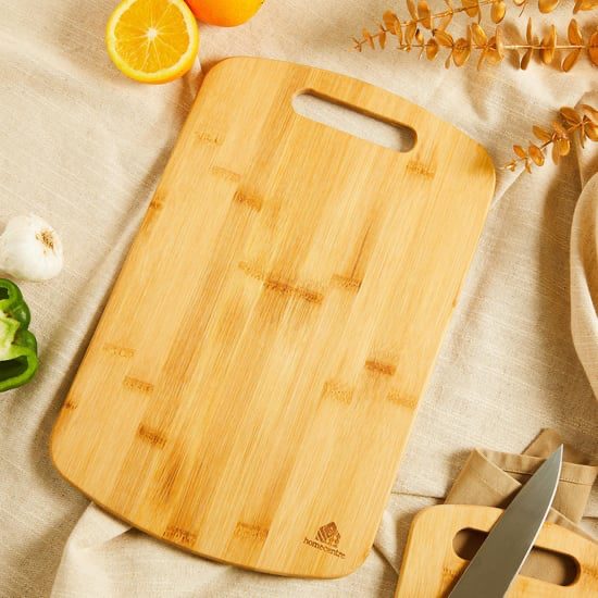 Bamboo Wood Cutting Board with Handle