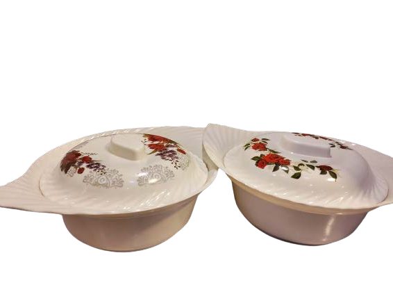 Floral Insulated Serving Bowls with Lids
