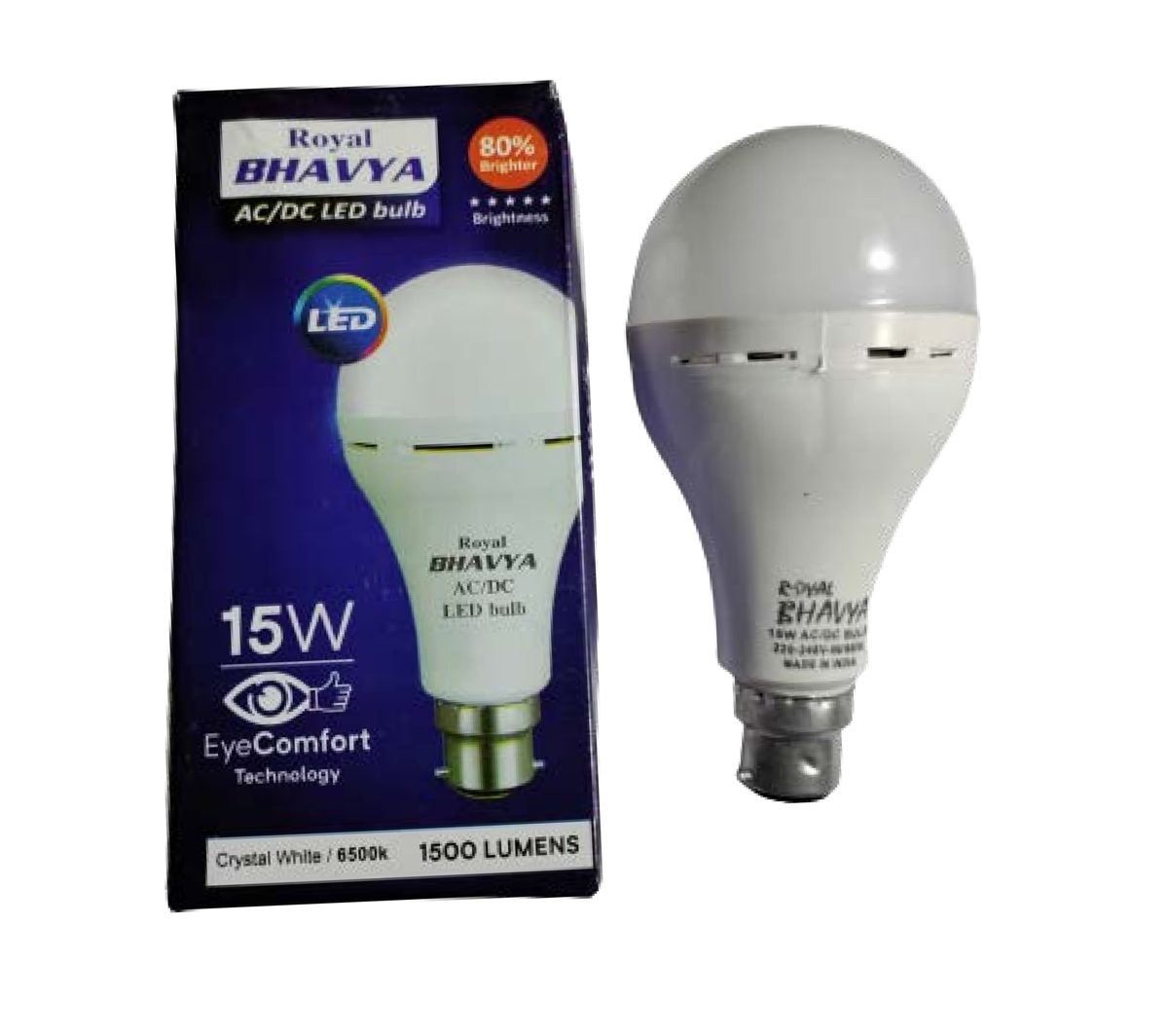 15W AC/DC LED Bulb, White