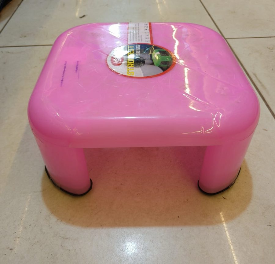 Pink Plastic Stool for Home Use