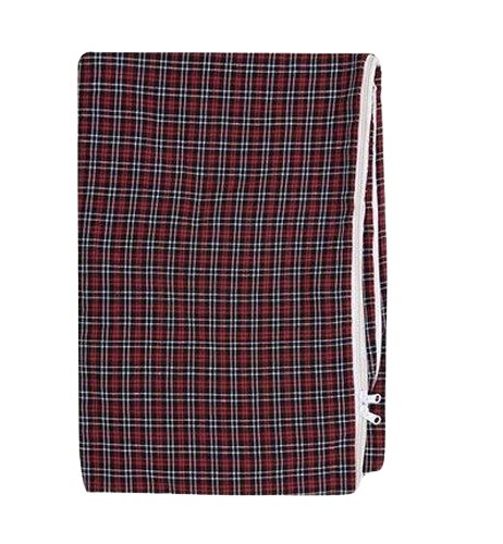 Red Plaid Zippered Mattress Storage Bag