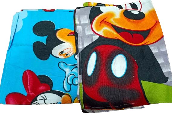 Cartoon Print Double Bed Sheet Set