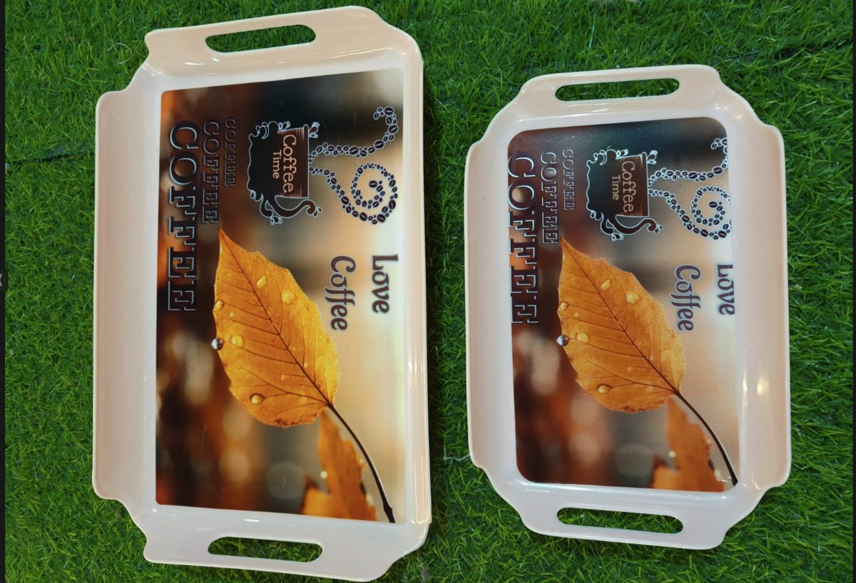 Coffee Time Serving Tray Set