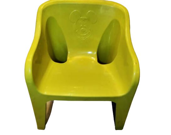 Kids Yellow Plastic Arm Chair