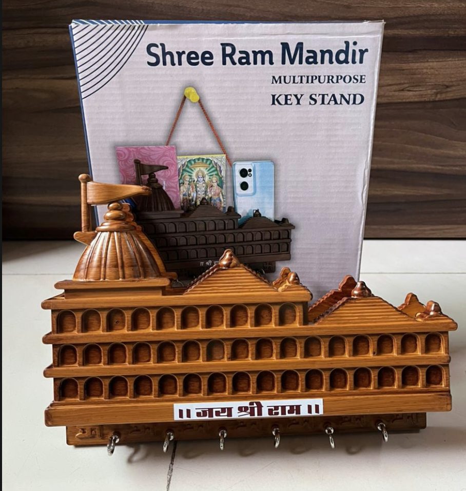 Shree Ram Mandir Multipurpose Key Stand