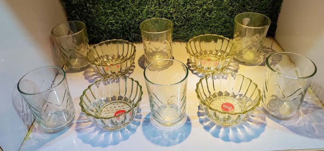 Glass Bowl and Tumbler Set