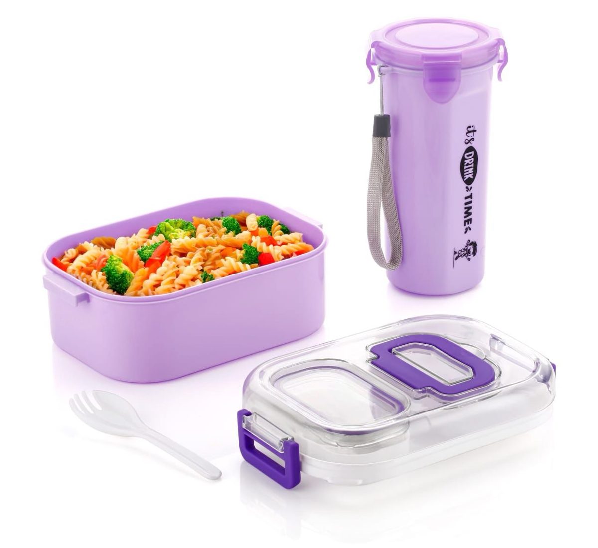 Purple 3-Piece Lunch Box Set