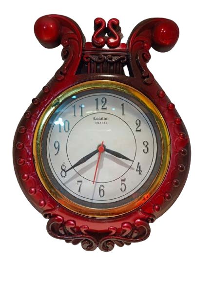 Decorative Red and Gold Wall Clock