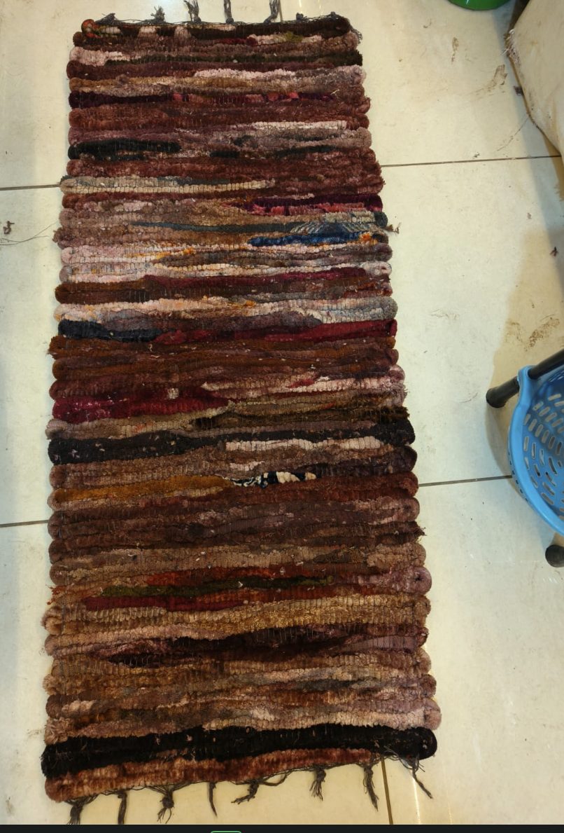 Handwoven Rag Rug for Entryway