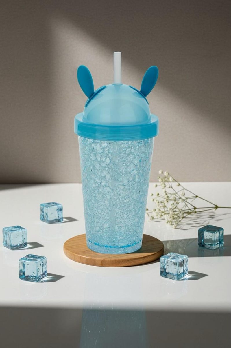 Blue Bunny Ear Sipper Cup with Straw