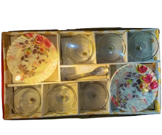 Floral Dinnerware Set with Bowls Spoon