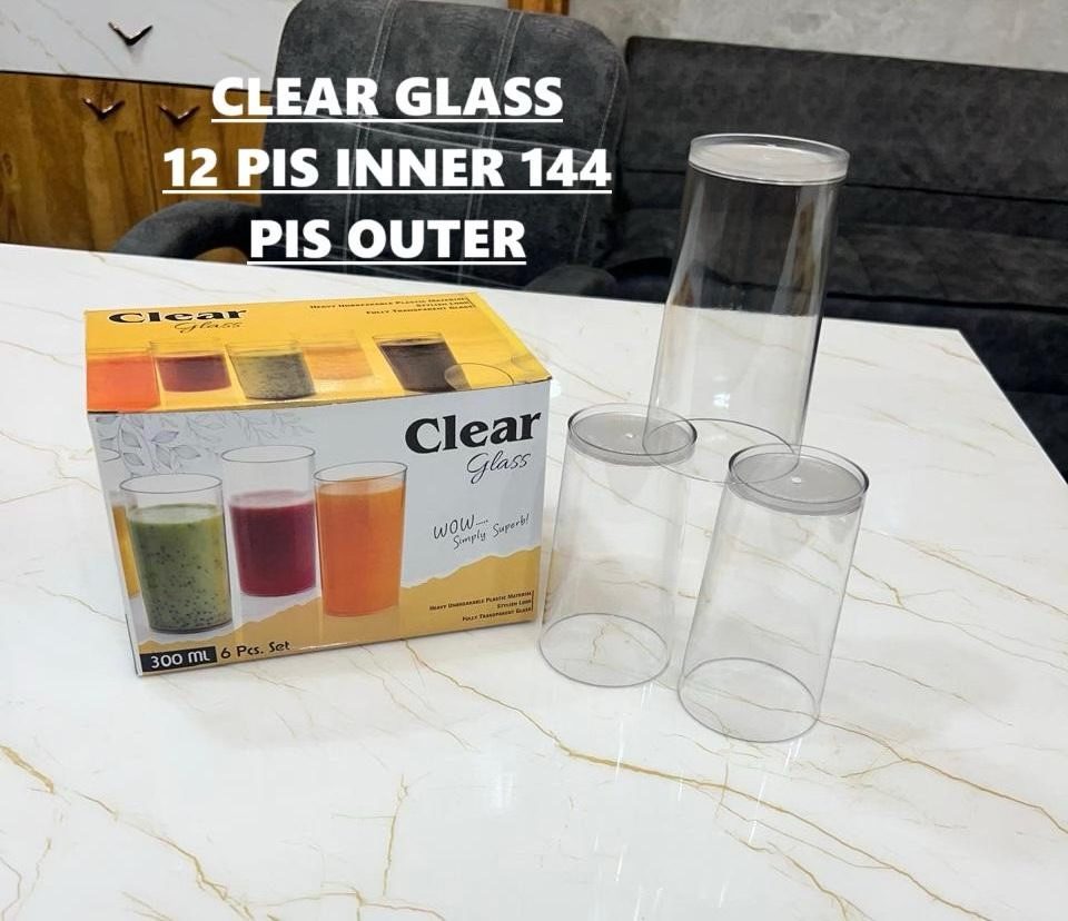 Clear Glass 300ml Drinking Glass Set