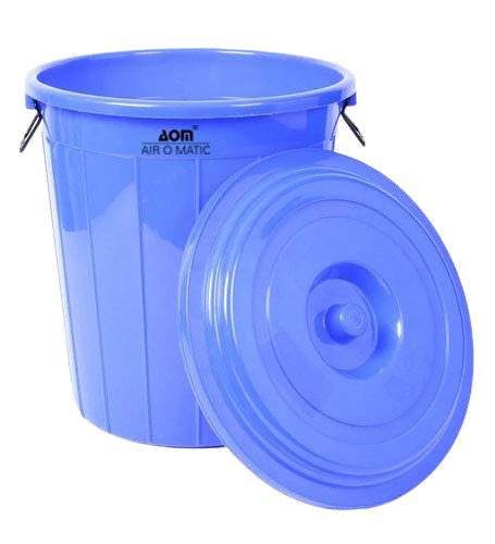Blue Plastic Bucket with Lid